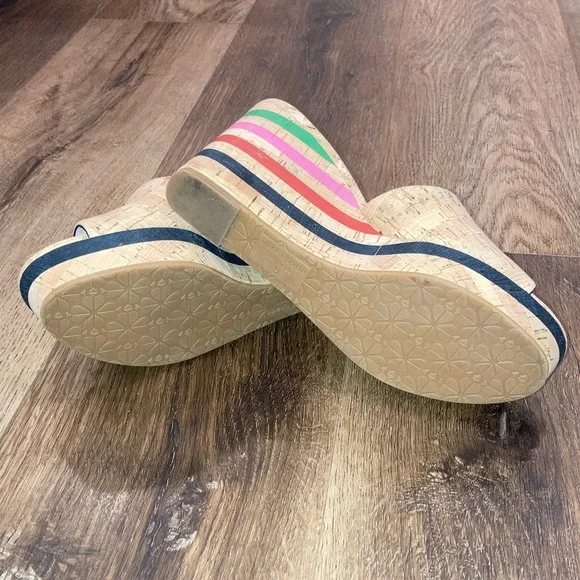 Kate Spade New York Penelope Cork Wedges Shoes Heels Spring Summer Easter Size 9 - Picture 8 of 10